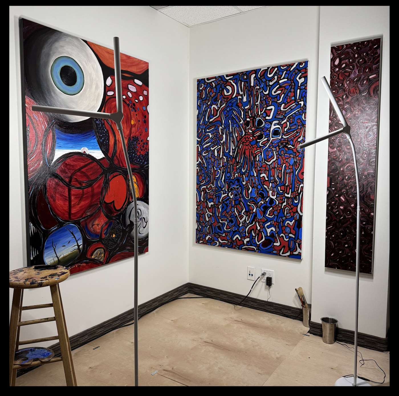 Stones IX Become and Stones V Matter of Invisibility in the studio